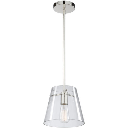 Cafe 1 Light 10 inch Chrome Pendant Ceiling Light