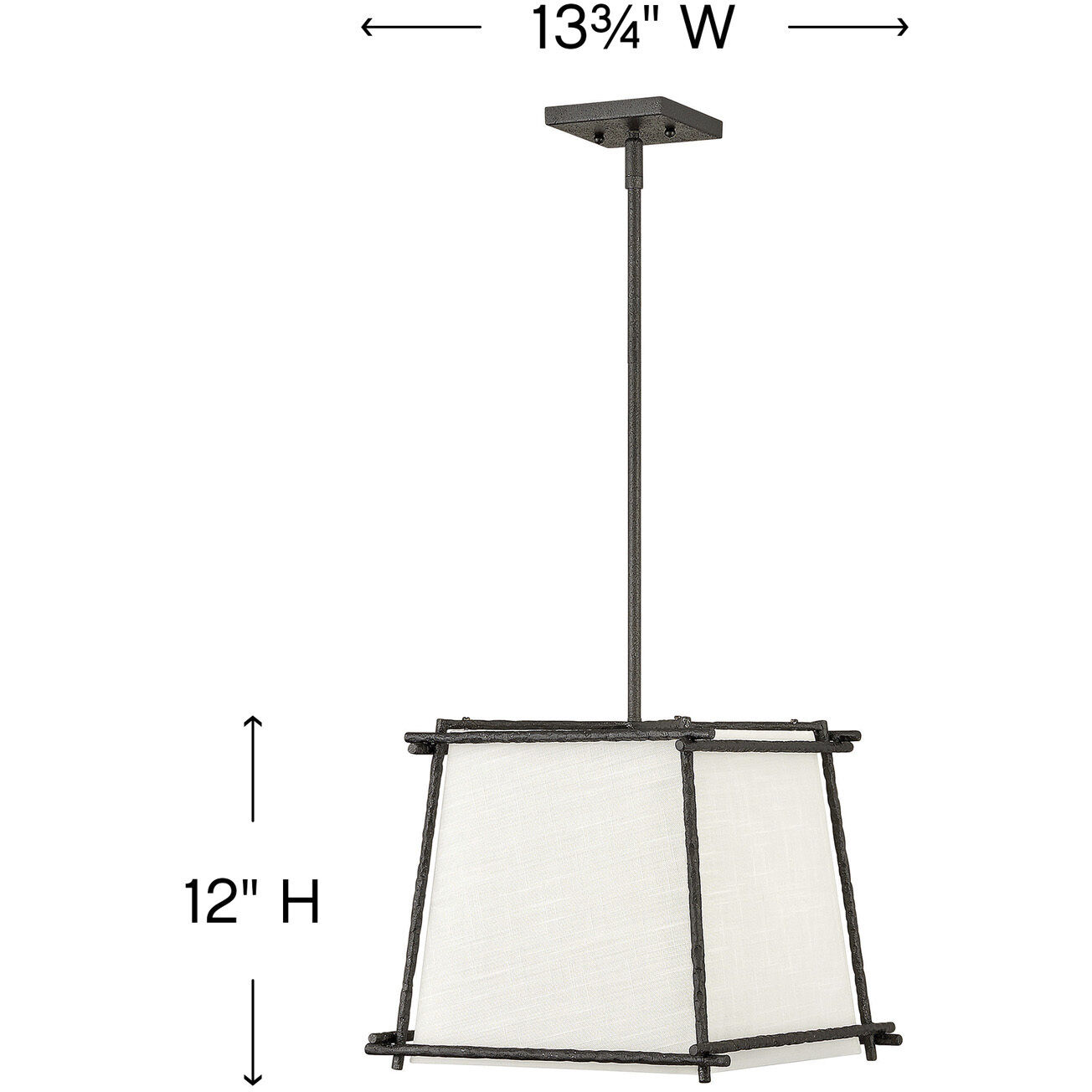 Tress 1 Light 13.75 inch Forged Iron Indoor Pendant Ceiling Light