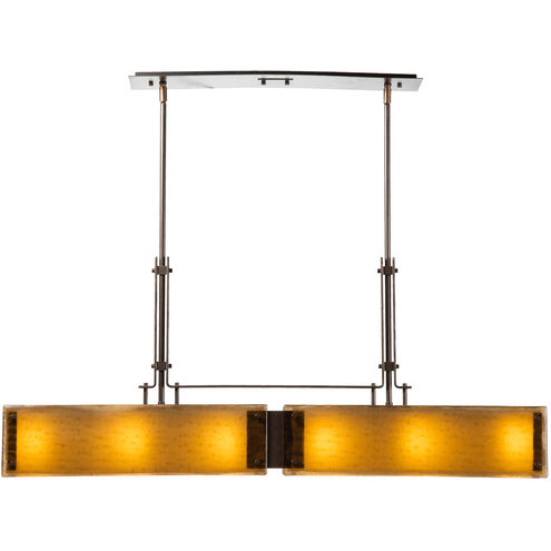Urban Loft LED 44.4 inch Graphite Linear Pendant Ceiling Light in Frosted Granite, 2700K LED, Trestle