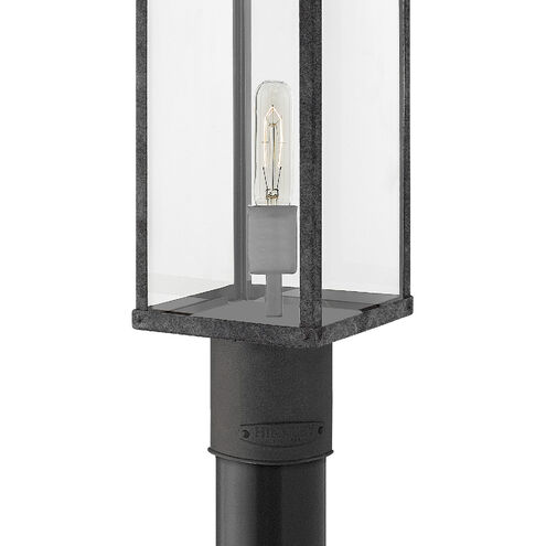 Open Air Porter LED 23 inch Aged Zinc Outdoor Post Mount Lantern, Estate Series