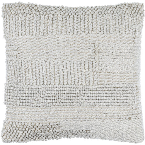 Nauru 20 X 20 inch Light Silver/Off-White/Light Grey/Ash Accent Pillow