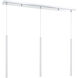 Forest LED 46 inch Chrome Linear Chandelier Ceiling Light in 3, 20, Matte White Steel