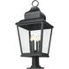 Raphael 4 Light 35 inch Sand Black Outdoor Pier Mounted Fixture in Soft Sand Black