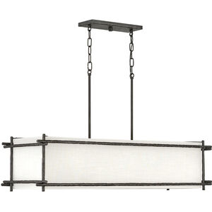 Tress LED 42 inch Forged Iron Indoor Linear Chandelier Ceiling Light