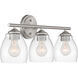 Winsley 3 Light 22 inch Brushed Nickel Bath Light Wall Light