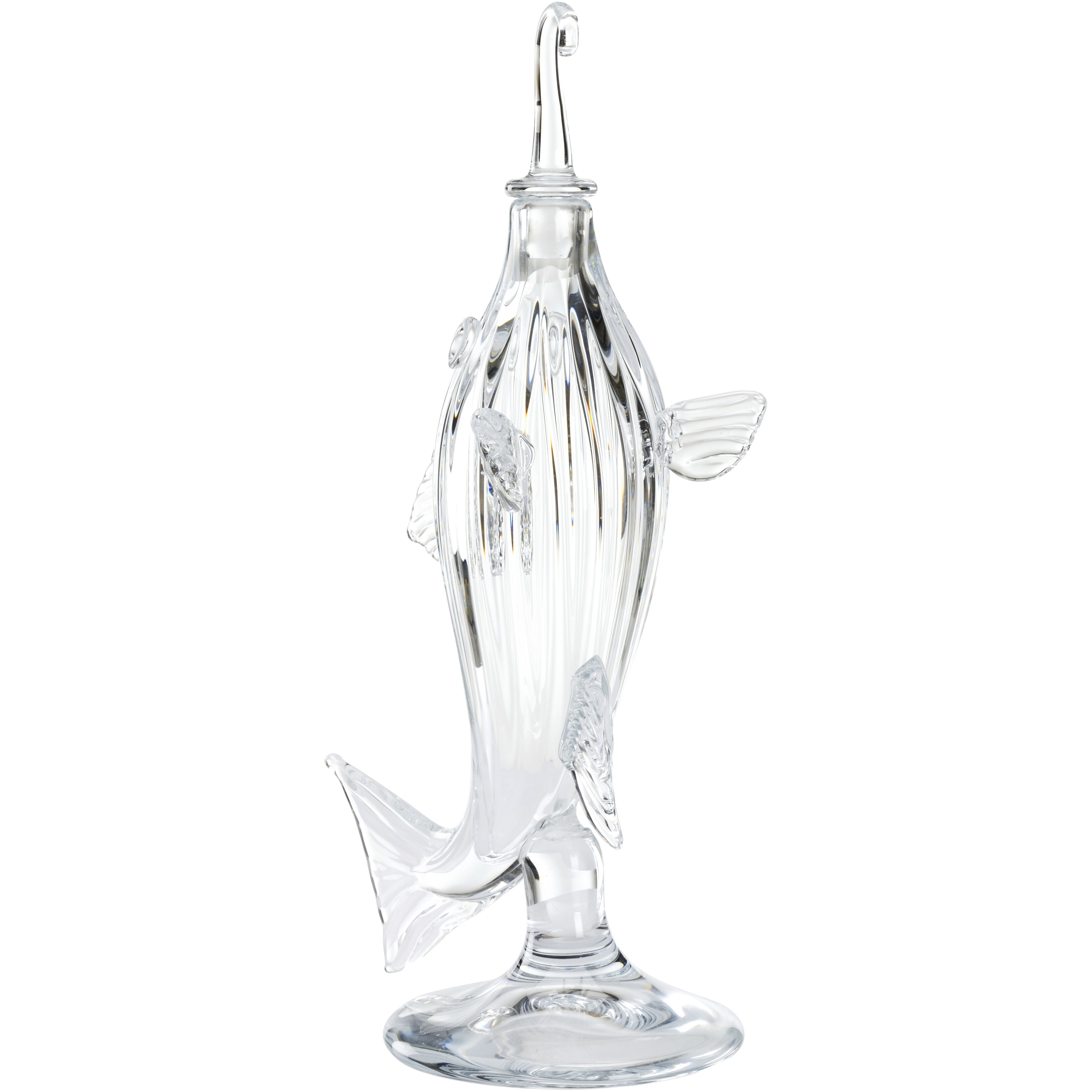 Hand Blown Fish Clear Figurine