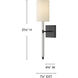 Anika 1 Light 4.75 inch Black Sconce Wall Light