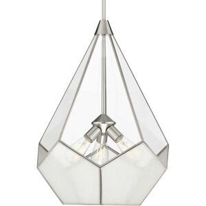 Cinq 3 Light 19 inch Brushed Nickel Pendant Ceiling Light, Design Series