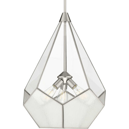 Cinq 3 Light 19 inch Brushed Nickel Pendant Ceiling Light, Design Series