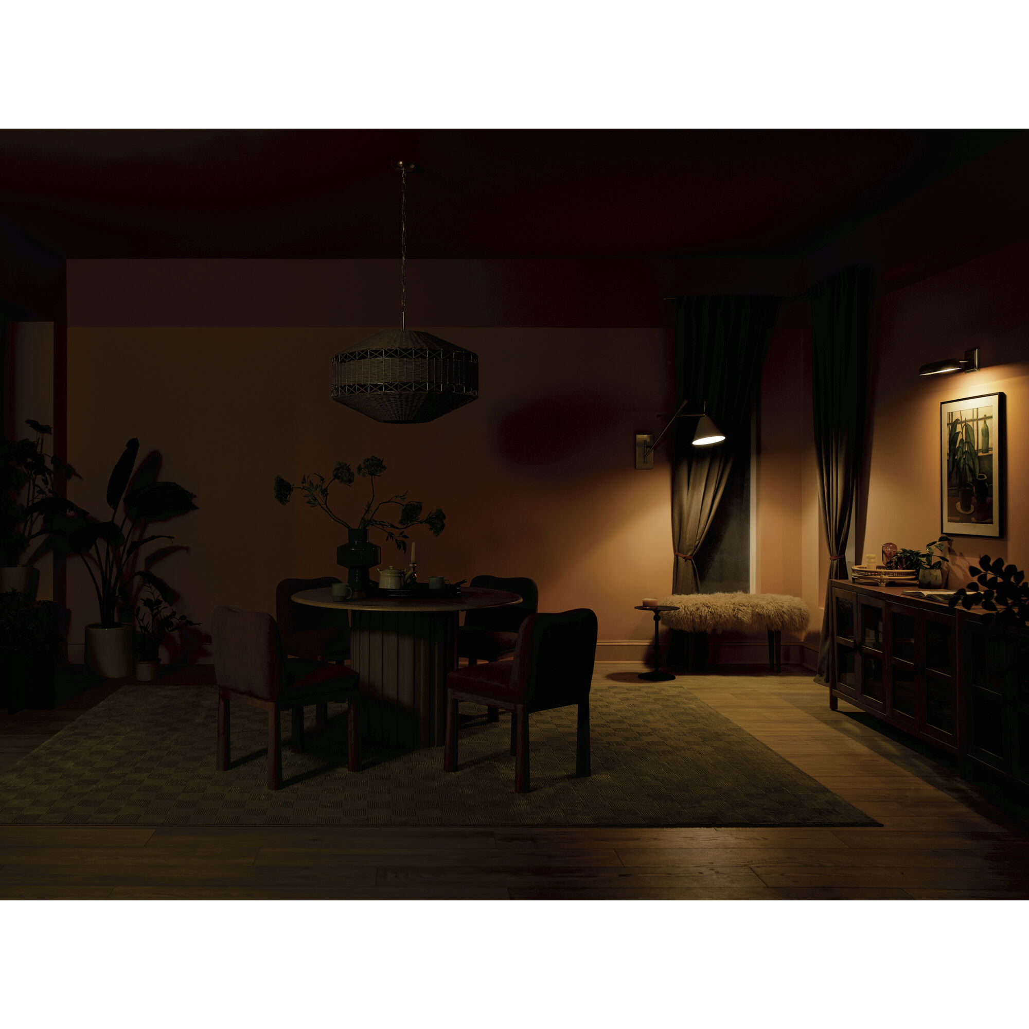 Lulo 4 Light Champagne Bronze Pendant Ceiling Light