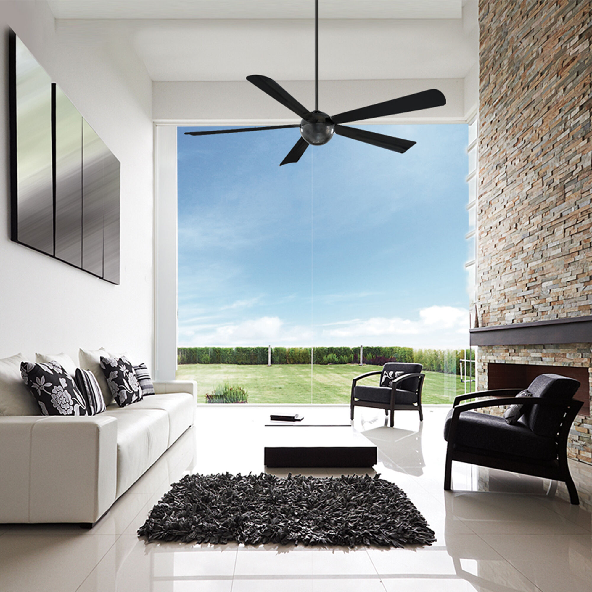 Modern Forms FR-W1816-82L35-CFI Orb 82 inch Carbon Fiber Ceiling