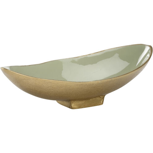 Green Enameled 8 X 1.75 inch Bowl, Small