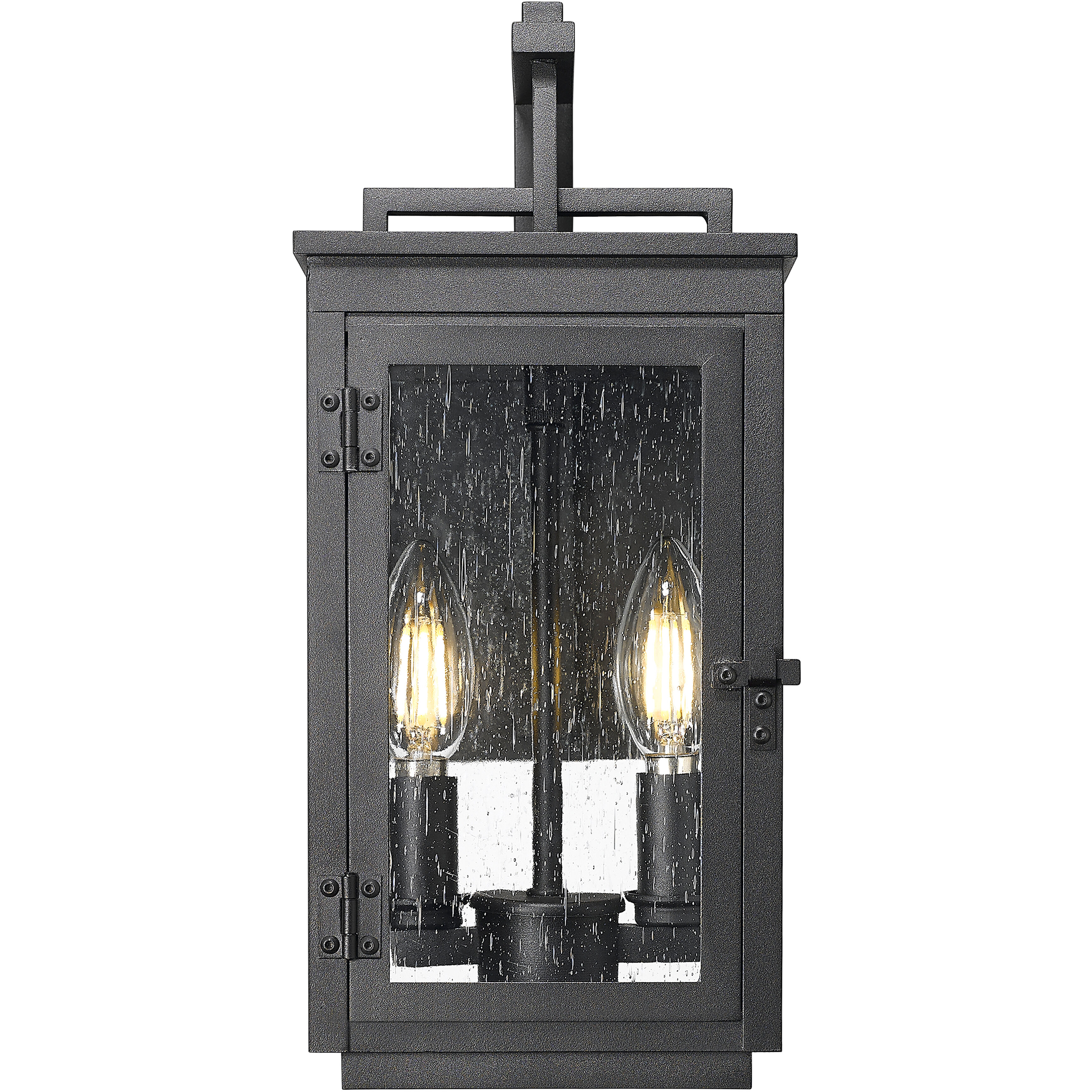 Hartwell 2 Light 13.75 inch Sand Black Outdoor Wall Light