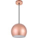 Kasey 1 Light 10 inch Honey Gold Pendant Ceiling Light