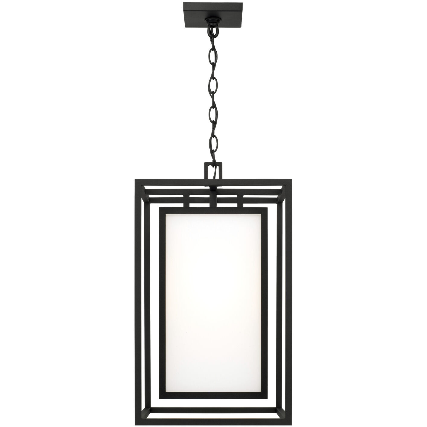 Aiden 1 Light 12.5 inch Black Outdoor Hanging Lantern