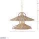 Hilton Head 9 Light 26.25 inch French Gold with Natural Seagrass Pendant Ceiling Light