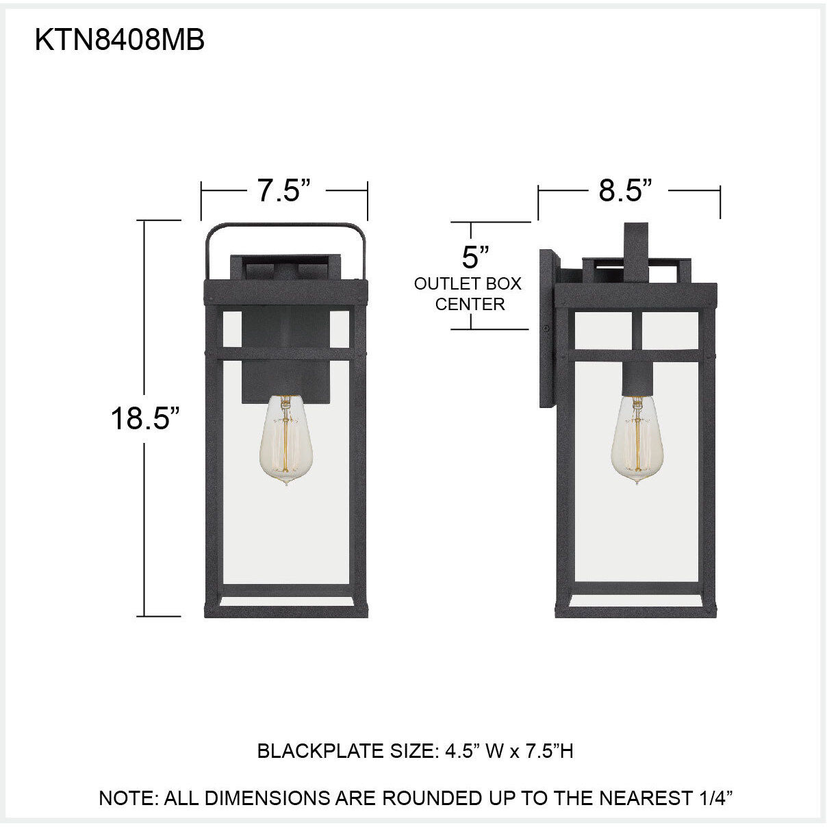 Keaton Outdoor Wall Lantern, Large