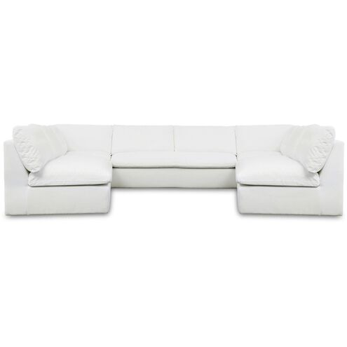 Miles White Outdoor Modular, 5 Piece