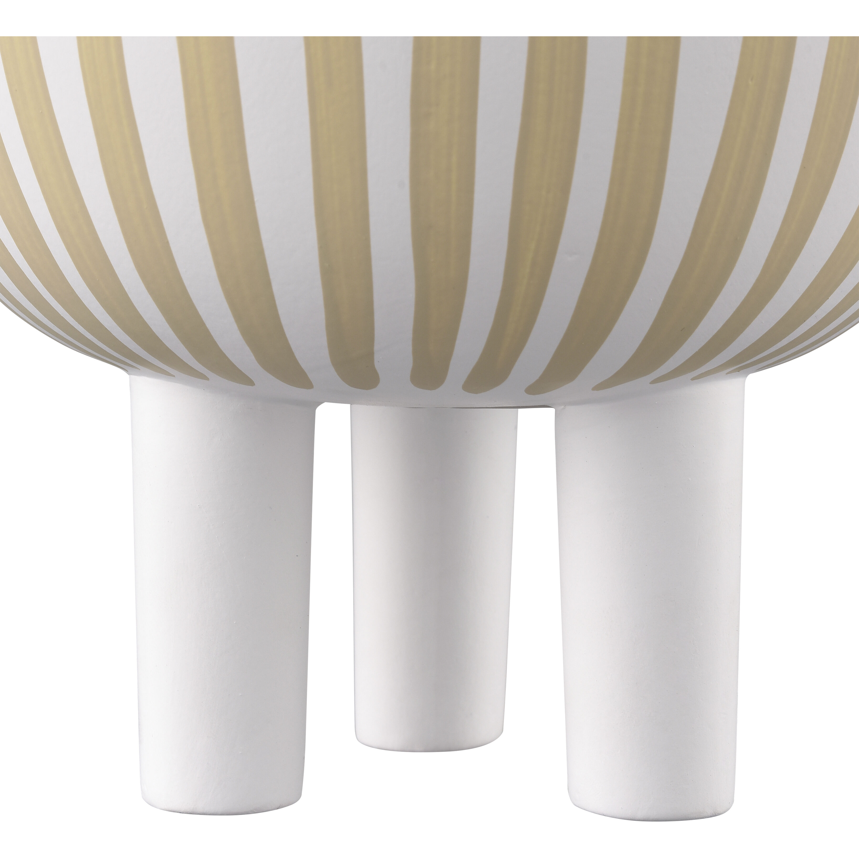 Booth 10.25 X 8 inch Vase in White with Beige