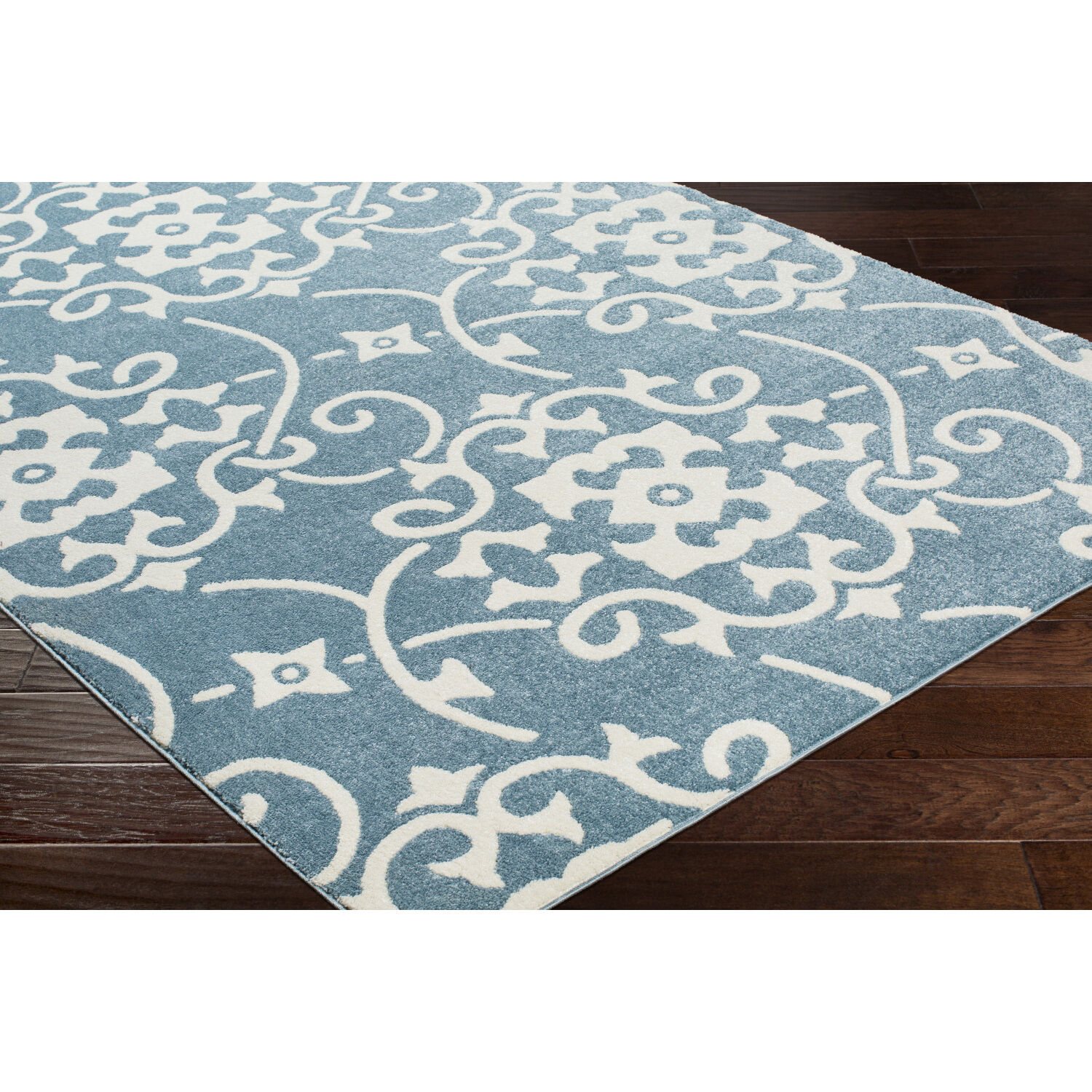Horizon 94.49 X 94.49 inch Denim/Cream Machine Woven Rug, Round