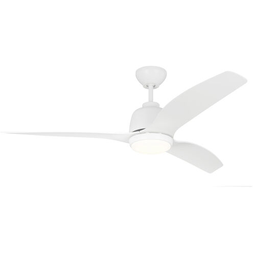 Avila 52 inch Matte White Indoor/Outdoor Ceiling Fan, Coastal