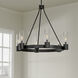 Evandrel 6 Light 29 inch Matte Black Chandelier Ceiling Light