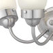 Fluted Glass 3 Light 16 inch Brushed Nickel Bath Vanity Wall Light in Etched