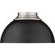 Zoey 3 Light 14 inch Pewter Flush Mount Ceiling Light in Matte Black