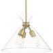 Malta Pendant Ceiling Light in Brushed Champagne Brass