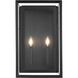 Etting 2 Light 19.5 inch Black Outdoor Wall Sconce
