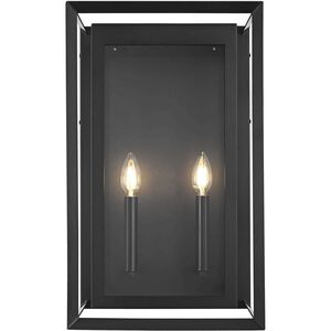 Etting 2 Light 19.5 inch Black Outdoor Wall Sconce