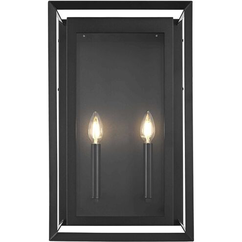 Etting 2 Light 19.5 inch Black Outdoor Wall Sconce