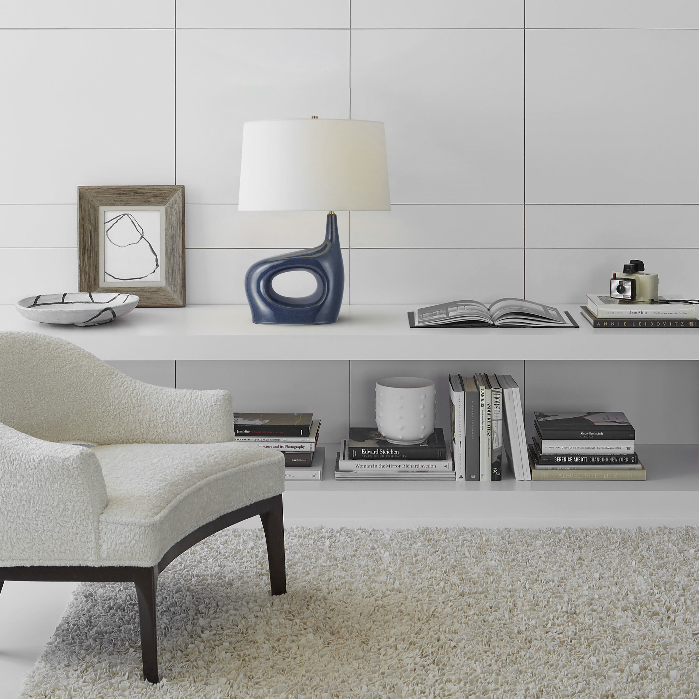 Champalimaud Sutro 24.25 inch 15.00 watt Mixed Blue Brown Left Table Lamp Portable Light, Medium