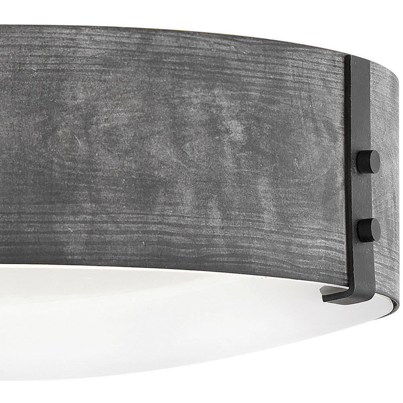 Open Air Sawyer 3 Light 15 inch Aged Zinc with Distressed Black Outdoor Flush Mount in Non-LED