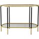 Bertram 41.3 X 16.5 inch Black/Gold Console