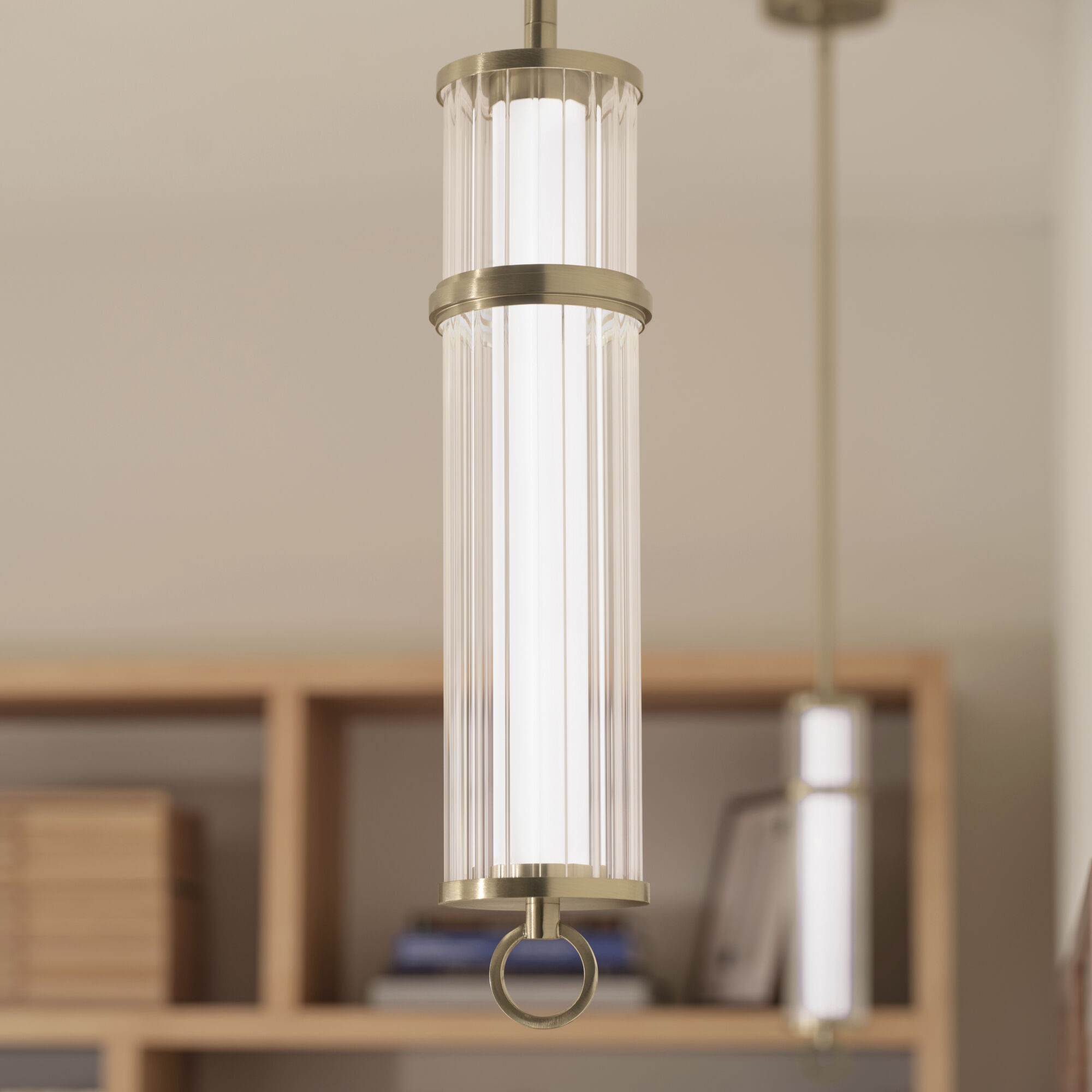 Riven LED Champagne Bronze Mini Pendant Ceiling Light