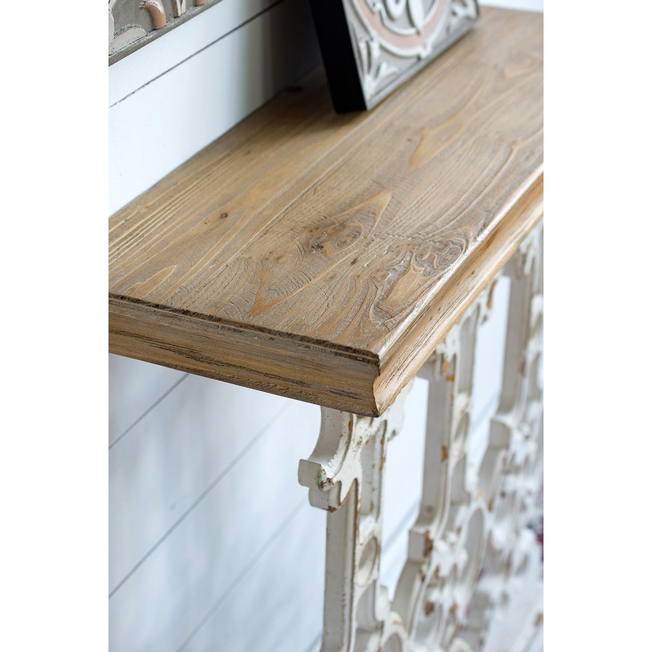 Classic 31.9 X 11.8 inch Natural/White Console Table