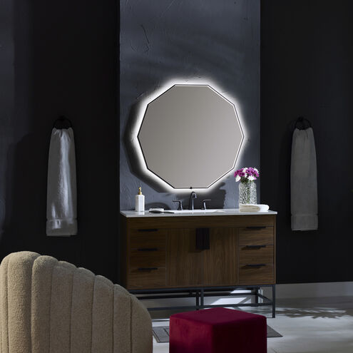 Deca 30 X 30 inch Black LED Lighted Mirror, Vanita by Oxygen