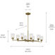 Winslow 8 Light 20 inch Natural Brass Chandelier Ceiling Light, 1 Tier, Small