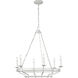 C&M by Chapman & Myers Brighton 6 Light 32 inch Aged Pewter Chandelier Ceiling Light in Standard