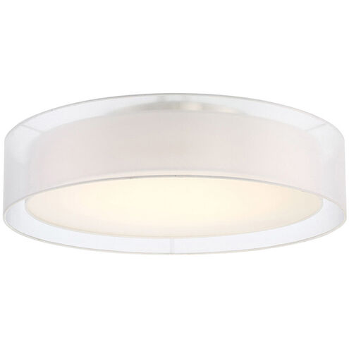 Metropolis LED 30 inch Brushed Nickel Semi Flush Mount Ceiling Light in 30in.