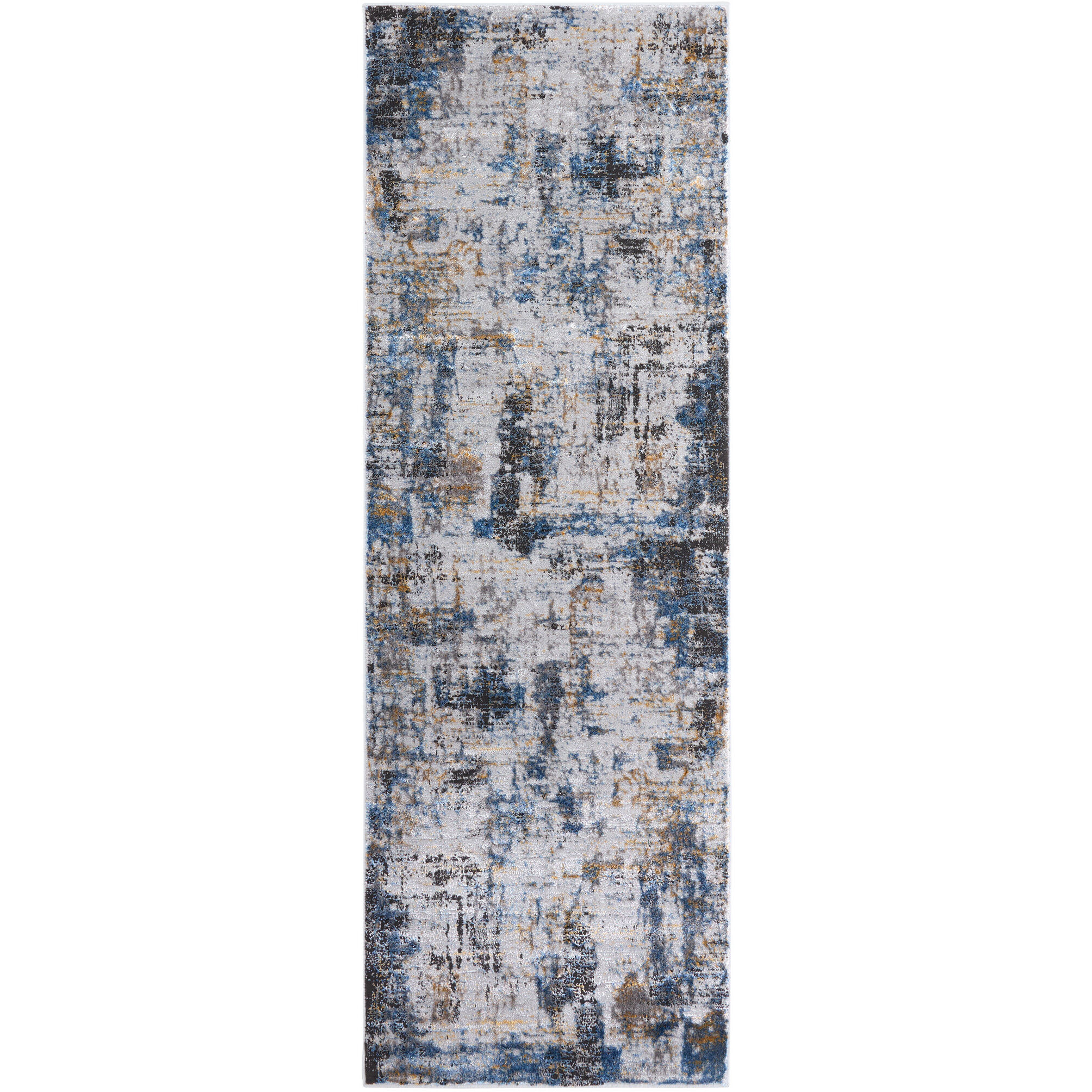 Darica 94 X 32 inch Blue Rug in 2 x 8