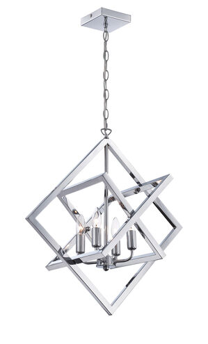 Isidro 4 Light 18 inch Chrome Pendant Ceiling Light 