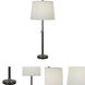 Bruno 26 inch 150 watt Lead Bronze with Ebonized Nickel Table Lamp Portable Light in Fondine