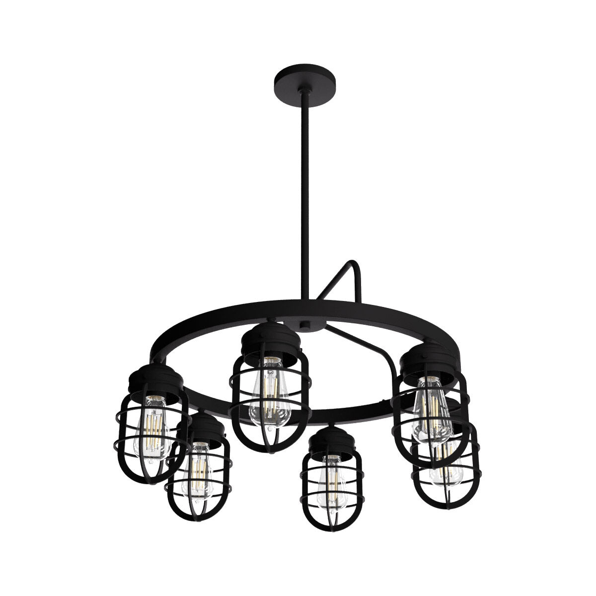 Starklake 6 Light 27 inch Natural Iron Chandelier Ceiling Light