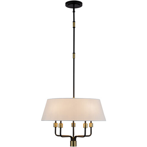 Providence 5 Light 24 inch Black and Brushed Brass Pendant Ceiling Light