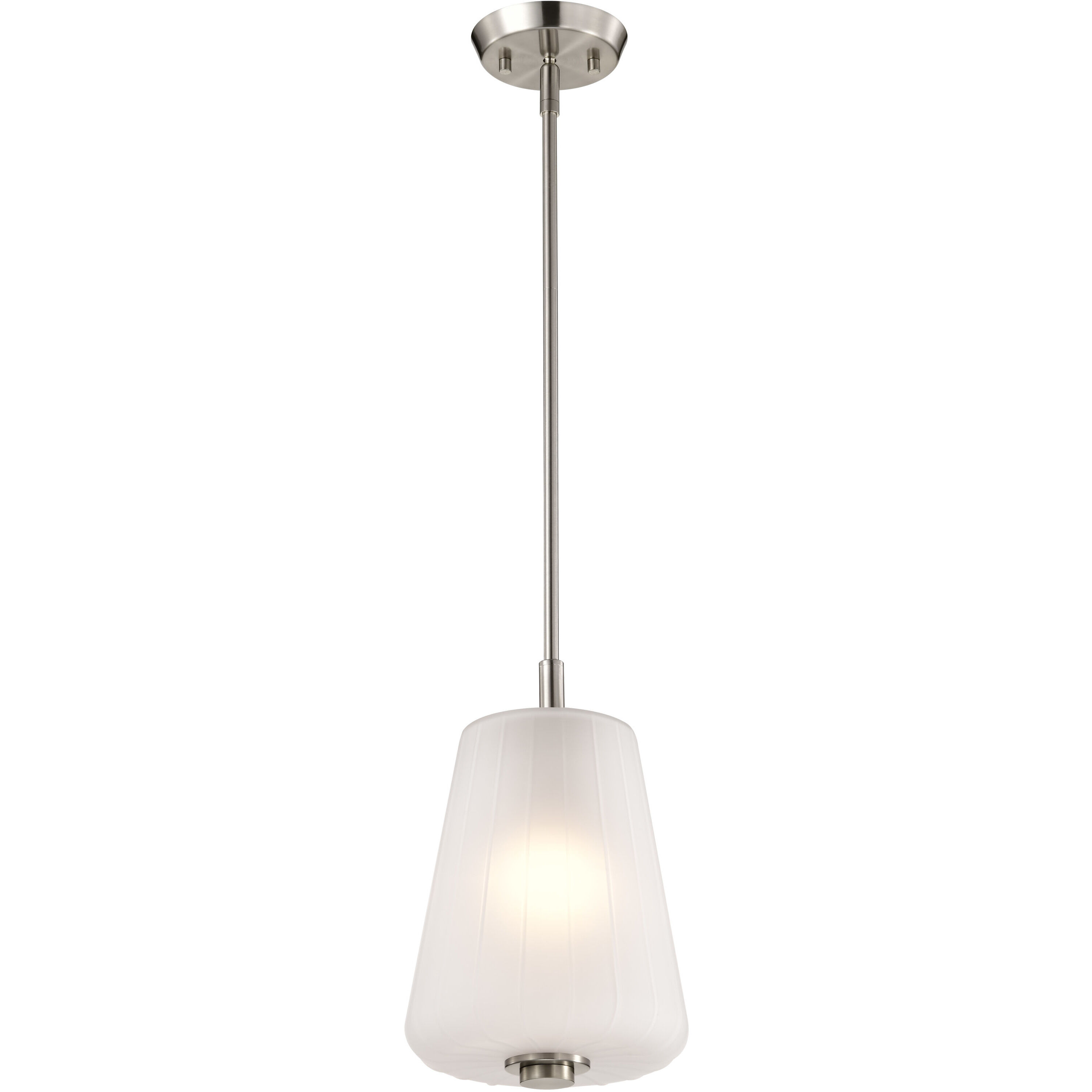 Lune 8 inch Brushed Nickel Pendant Ceiling Light