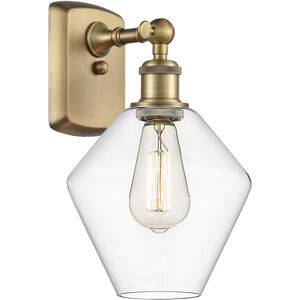 Ballston Cindyrella LED 8 inch Brushed Brass Sconce Wall Light in Clear Glass