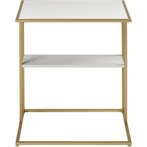 Fawley 24 X 20 inch Gold with White Accent Table