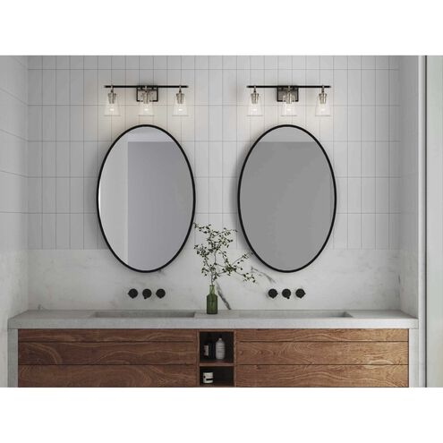 Cassell 3 Light 24.12 inch Brushed Nickel Bathroom Vanity Light Wall Light